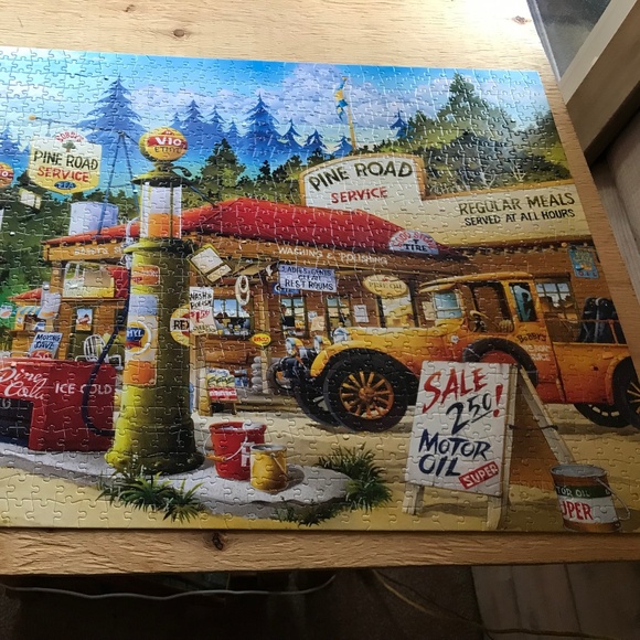 Buffalo Jigsaw Puzzle 1000 Pieces Cartoon World Pine Road Service - Picture 7 of 7